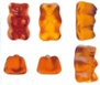 A group of gummy bearsDescription automatically generated