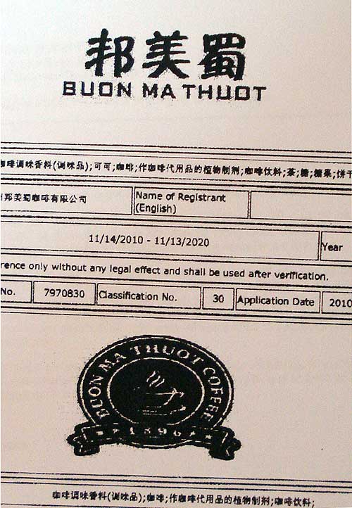 Chỉ dẫn địa lý Cà phê Buôn Ma Thuột bị DN nước ngoài đăng ký bảo hộ
