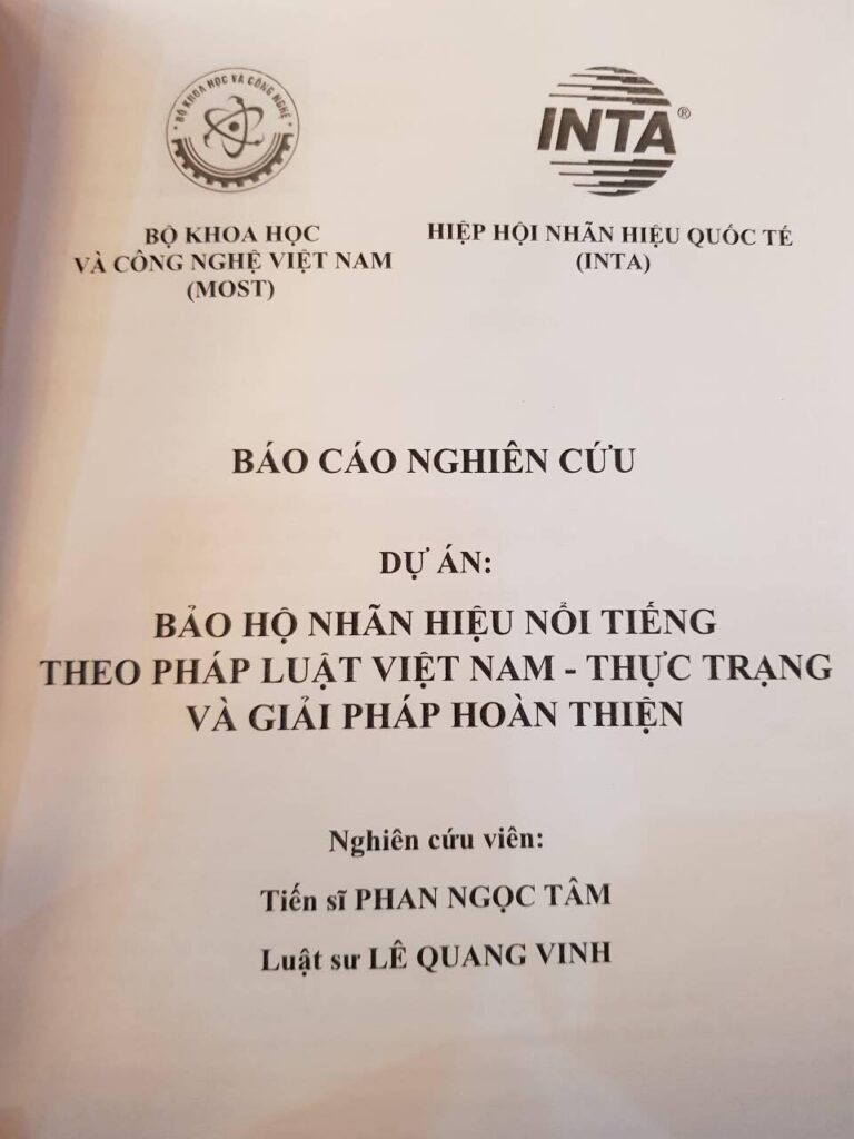 ĐỀ XUẤT KHUNG LIÊN QUAN ĐẾN VIỆC CÔNG NHẬN VÀ THỰC THI QUYỀN ĐỐI VỚI NHÃN HIỆU NỔI TIẾNG Ở VIỆT NAM (PHẦN 1)